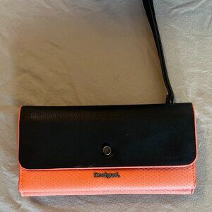 Desigual Black & Pink Reversible Clutch